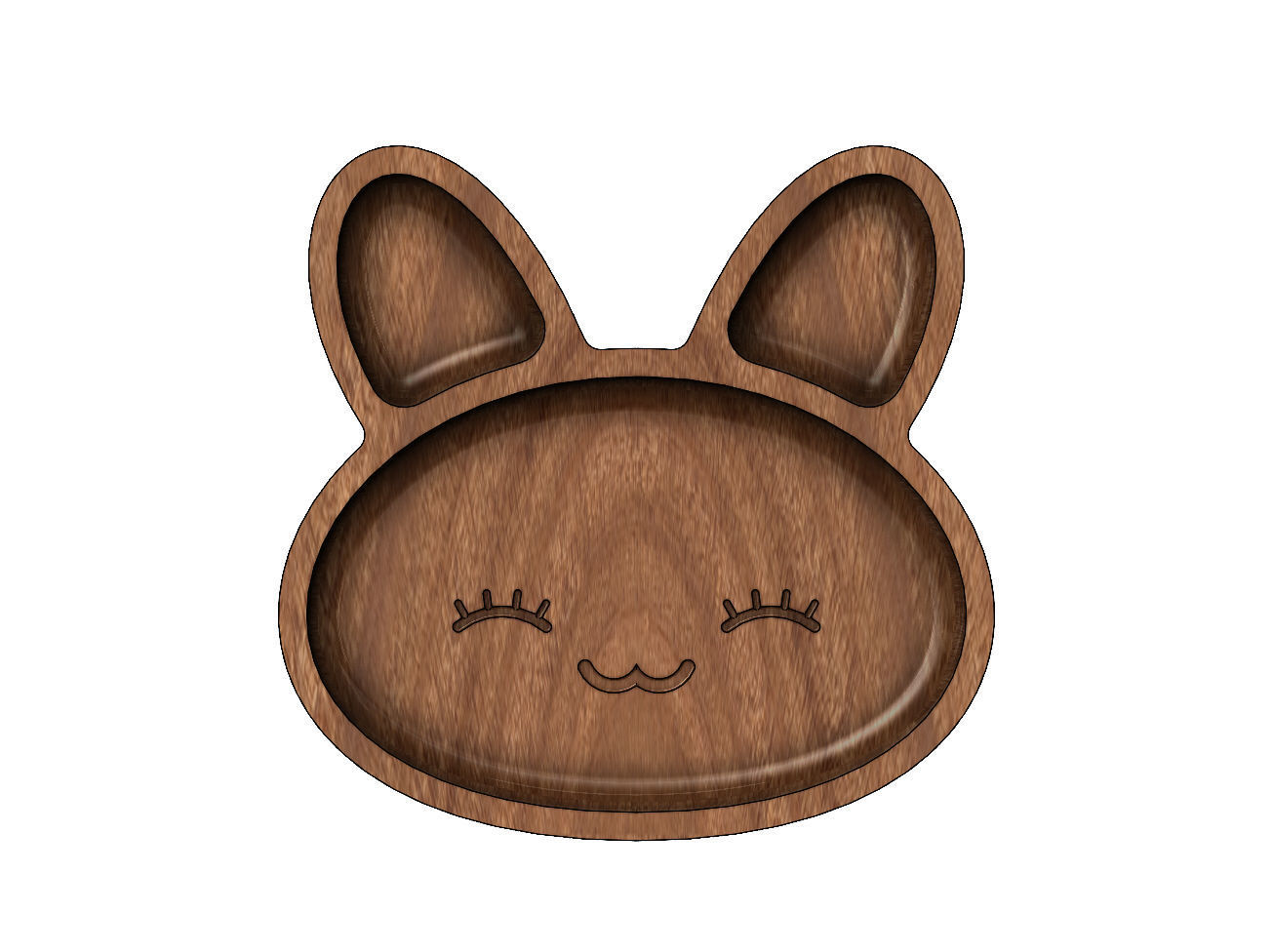 Bunny wooden bowl  3D print model_1