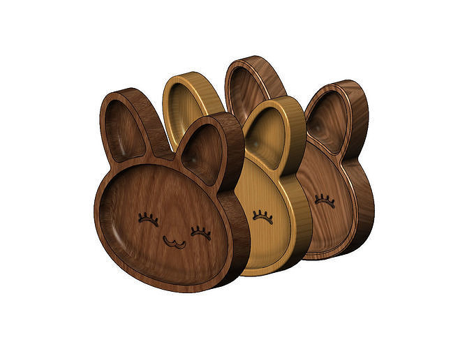 Bunny wooden bowl  3D print model