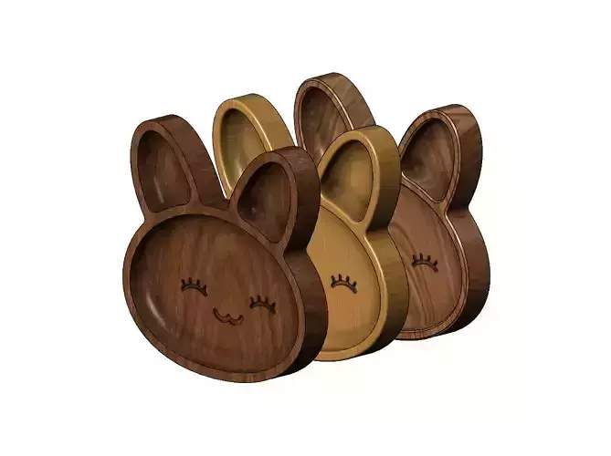 Bunny wooden bowl  3D print model