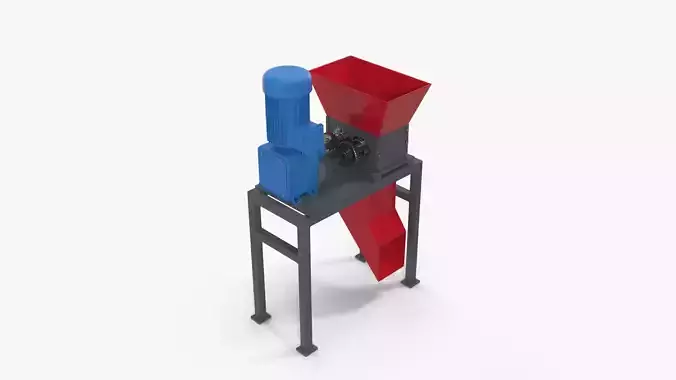 Mini industrial shredder 3D model
