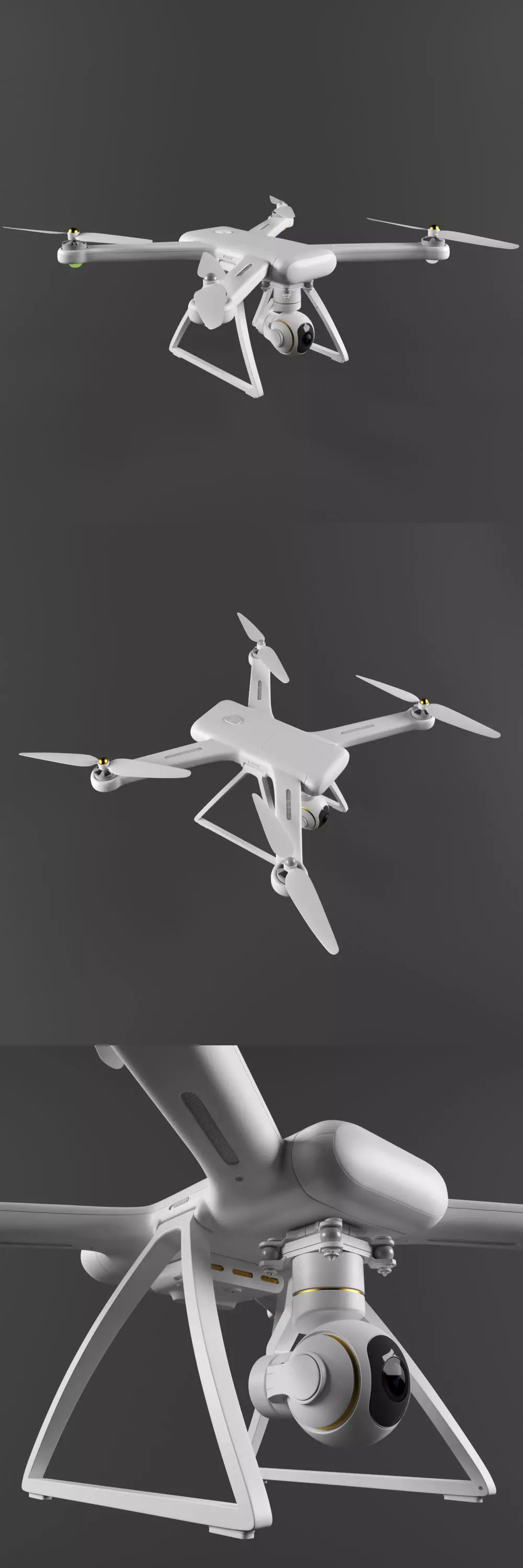 Mi Drone Low-poly 3D model_0