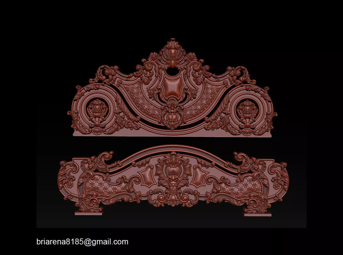 Classic Bed  3D relief models 3D print model_0