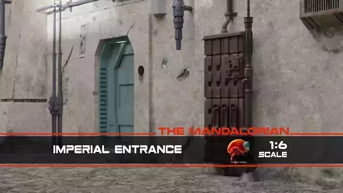 The Mandalorian - The Imperial Entrance 1-6 scale 3D print model