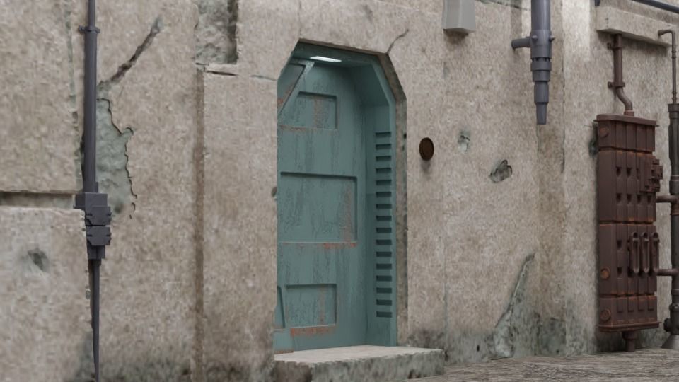 The Mandalorian - The Imperial Entrance 1-6 scale 3D print model_8