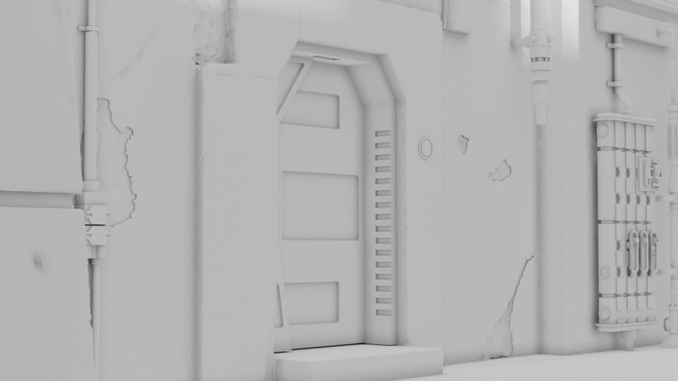 The Mandalorian - The Imperial Entrance 1-6 scale 3D print model_9