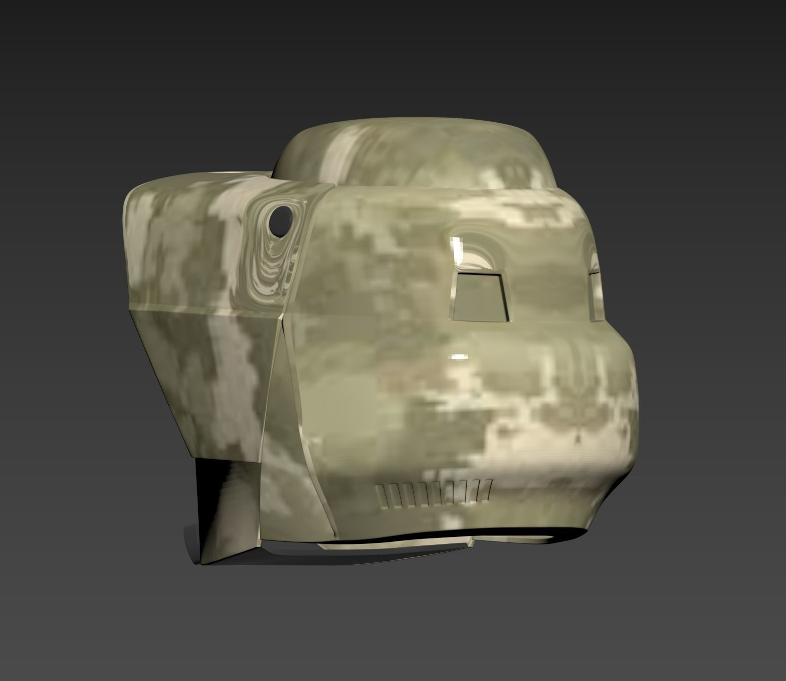 Star Wars 41st Clone scout trooper Kashyyyk Helmet Cosplay 3D print model_3