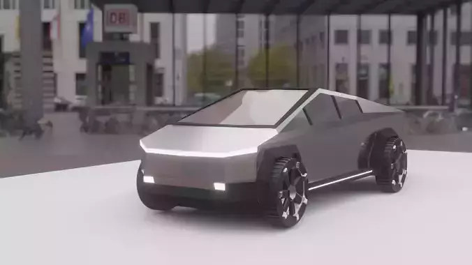 tesla cyber truck-game ready-Artistry3D