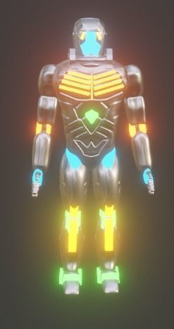 Sci fi robot Free low-poly 3D model_1