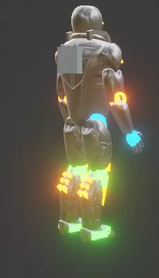 Sci fi robot Free low-poly 3D model_0