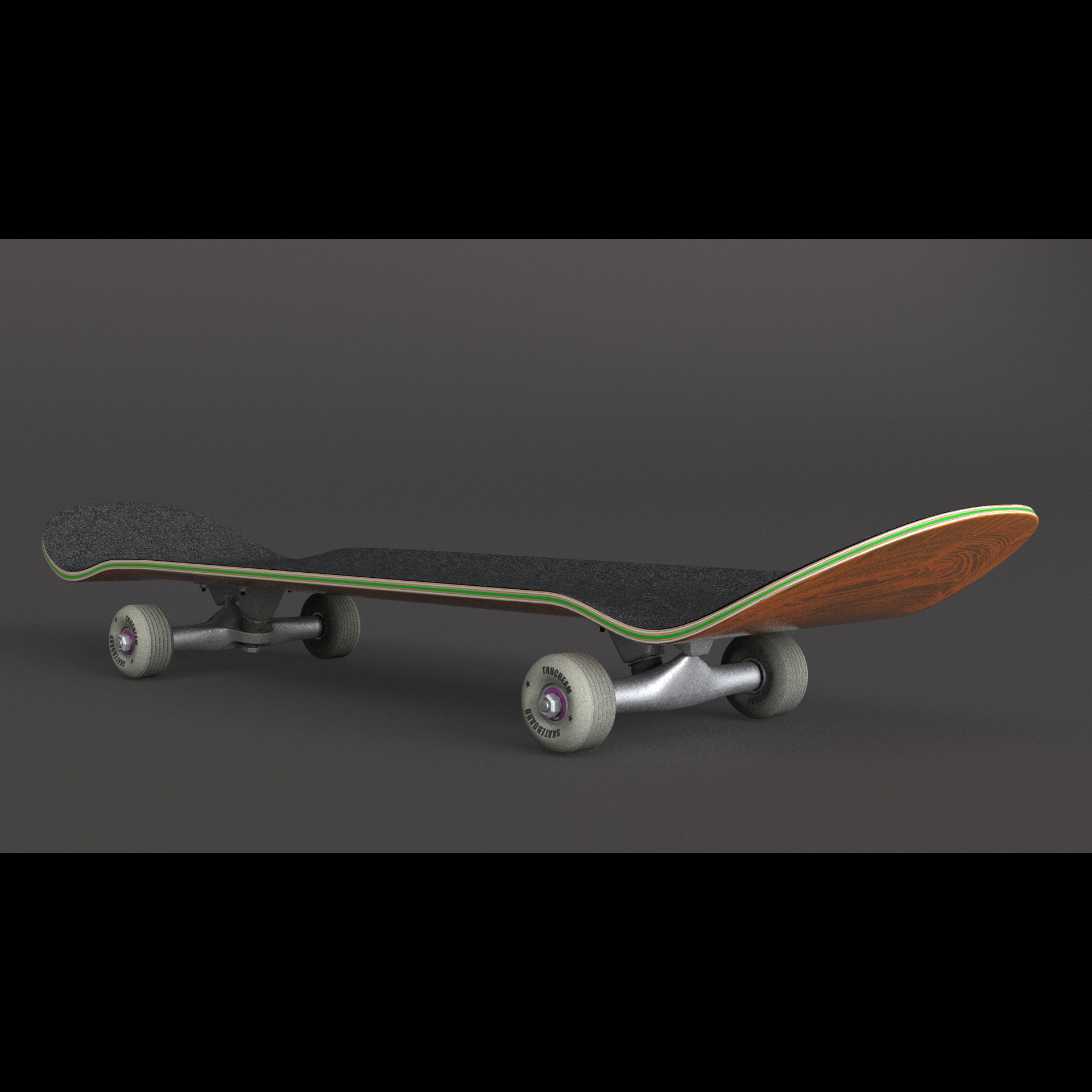 classic skateboard all parts 3D model_24