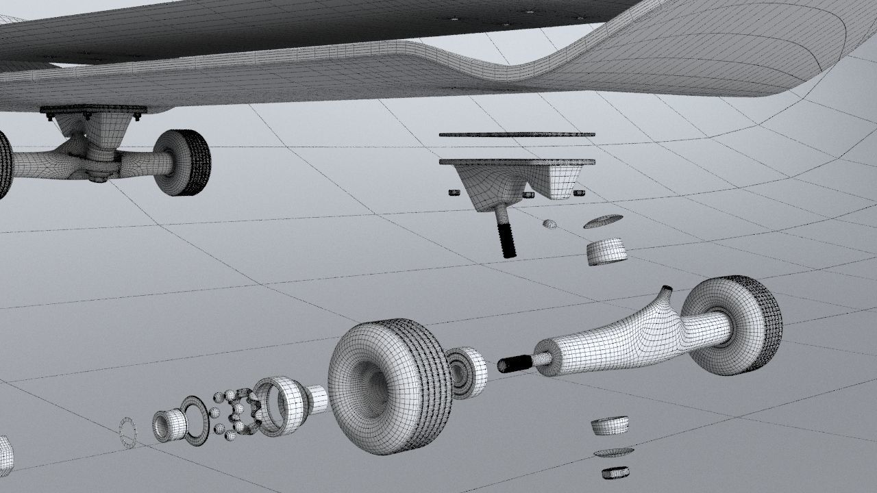 classic skateboard all parts 3D model_16