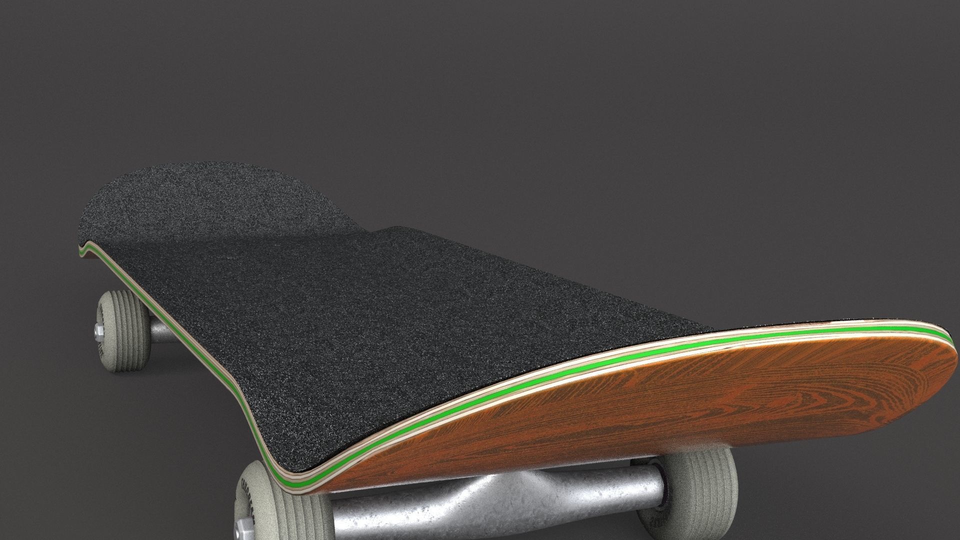 classic skateboard all parts 3D model_23