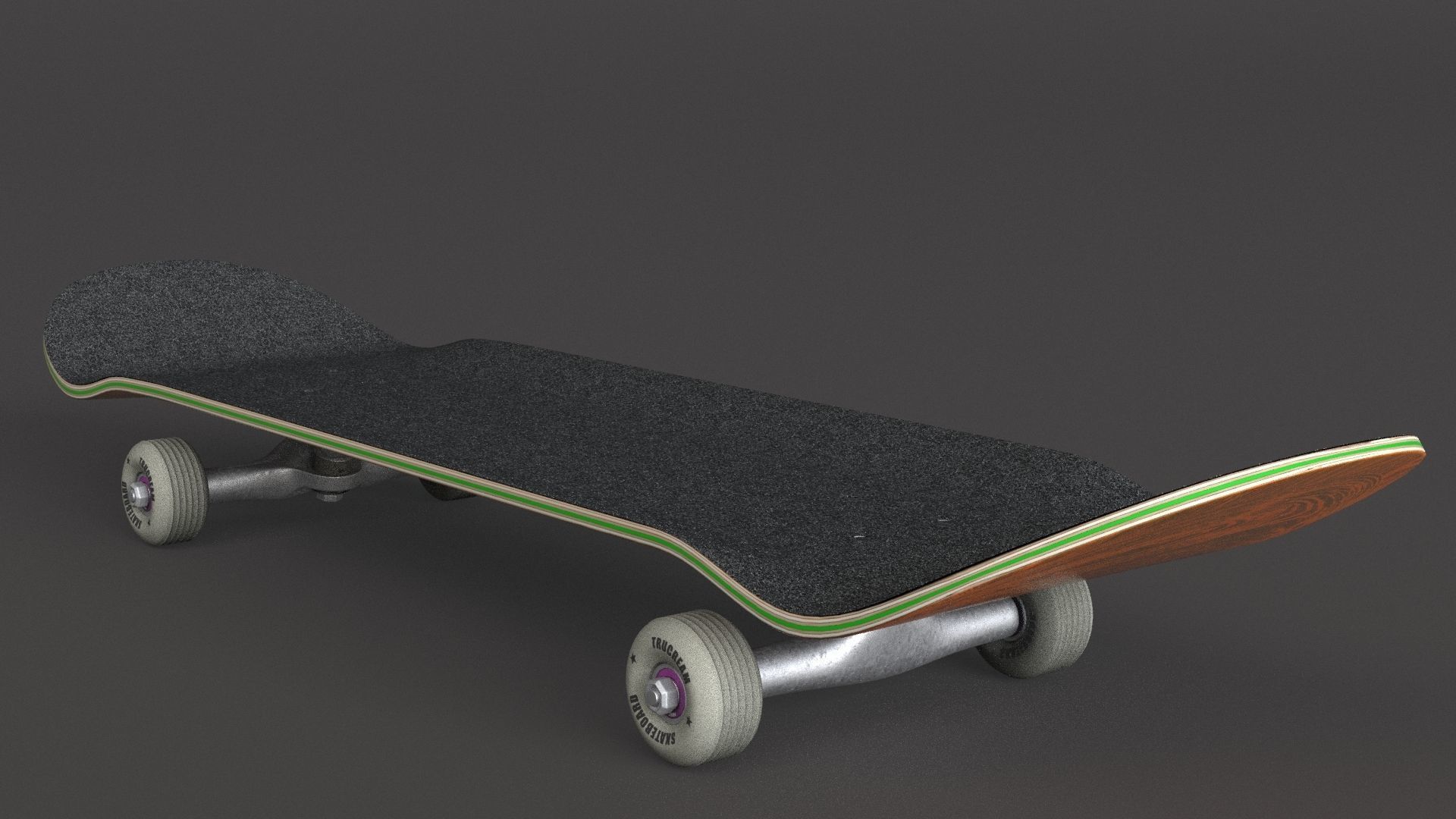 classic skateboard all parts 3D model_20