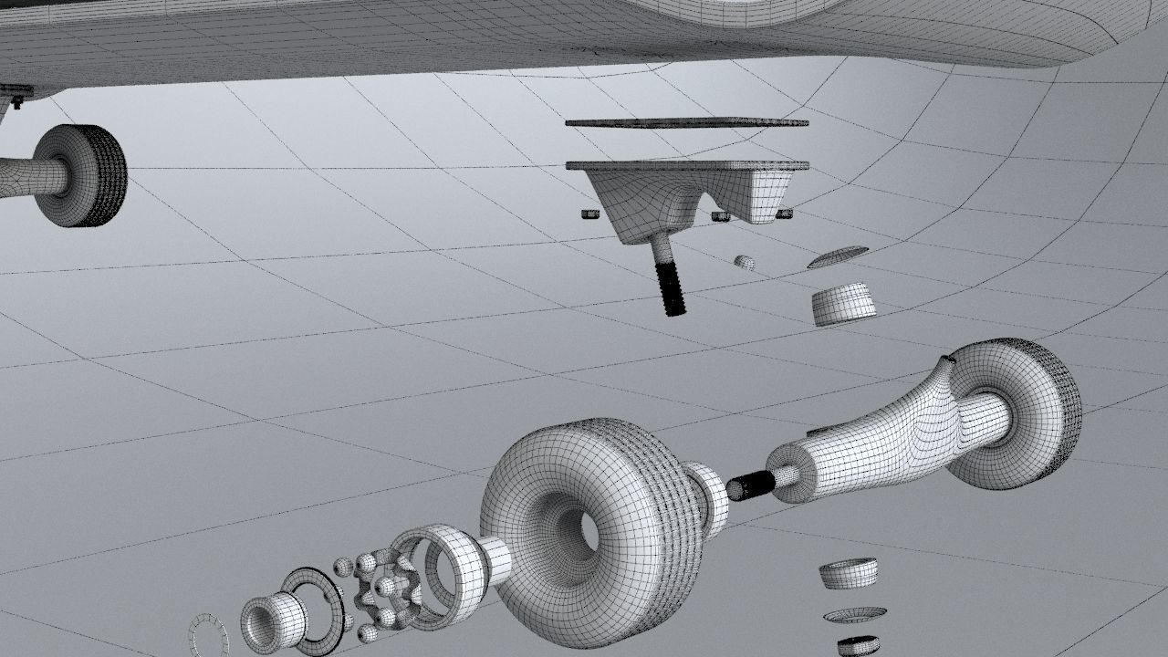 classic skateboard all parts 3D model_18