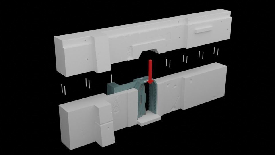 The Mandalorian - The Imperial Entrance 1-18 scale 3D print model_21