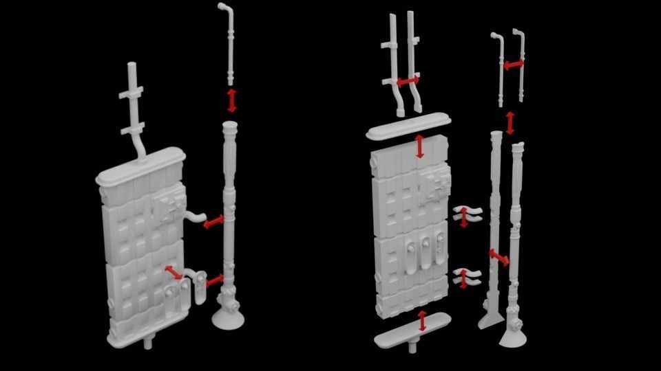 The Mandalorian - The Imperial Entrance 1-18 scale 3D print model_23