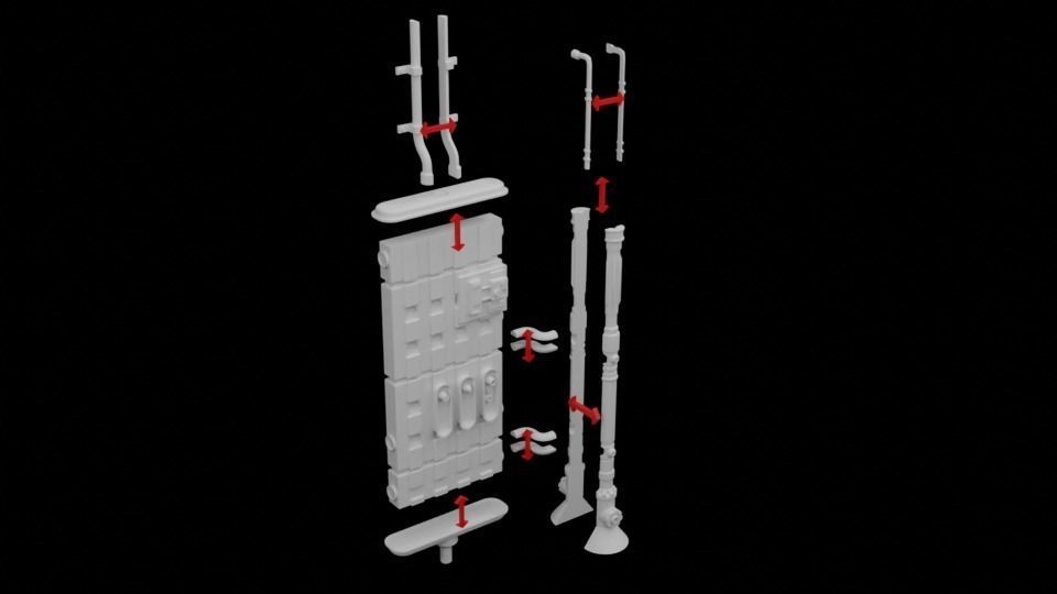 The Mandalorian - The Imperial Entrance 1-18 scale 3D print model_22