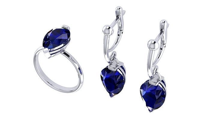 Ring boutique Drops set 3D print model