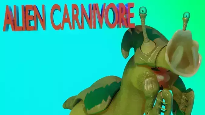 Alien Carnivore Low-poly 3D model