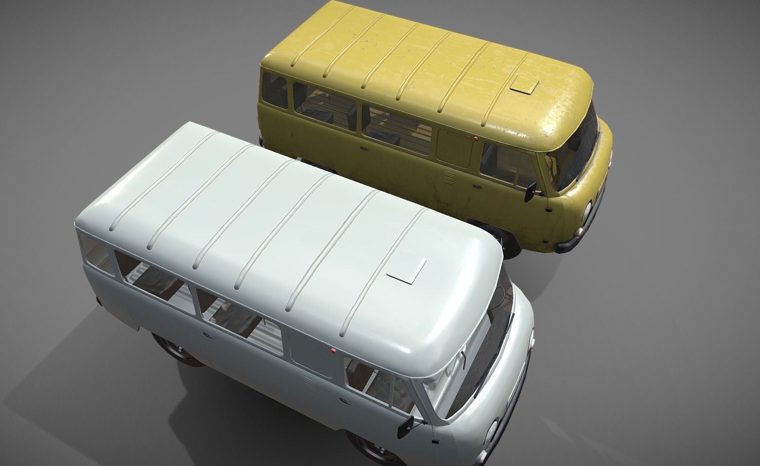  Soviet era van low poly Low-poly 3D model_3