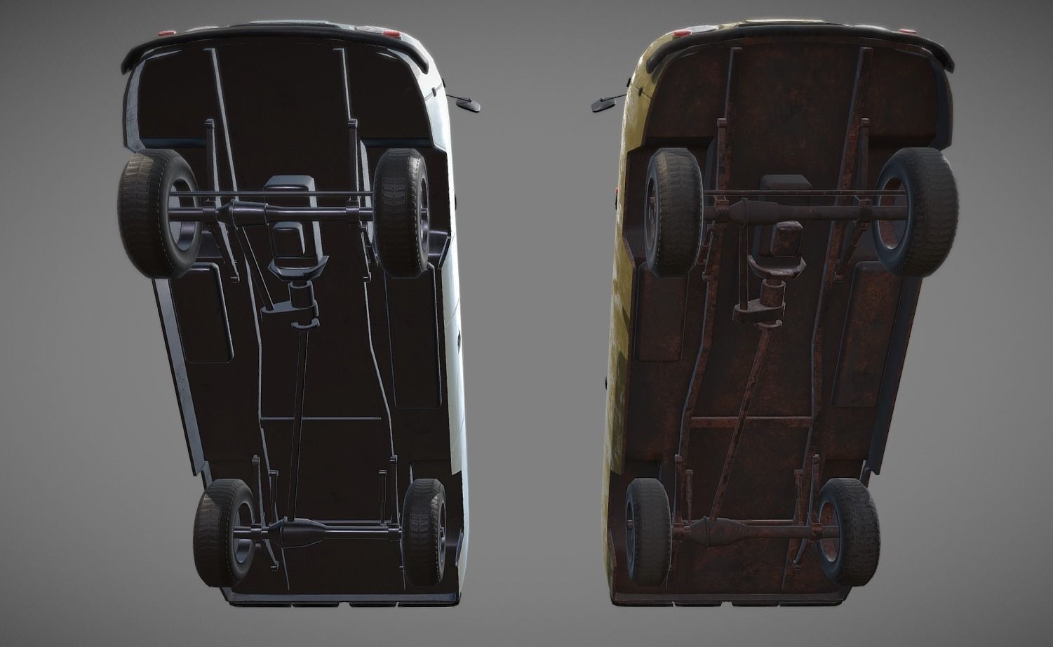  Soviet era van low poly Low-poly 3D model_6