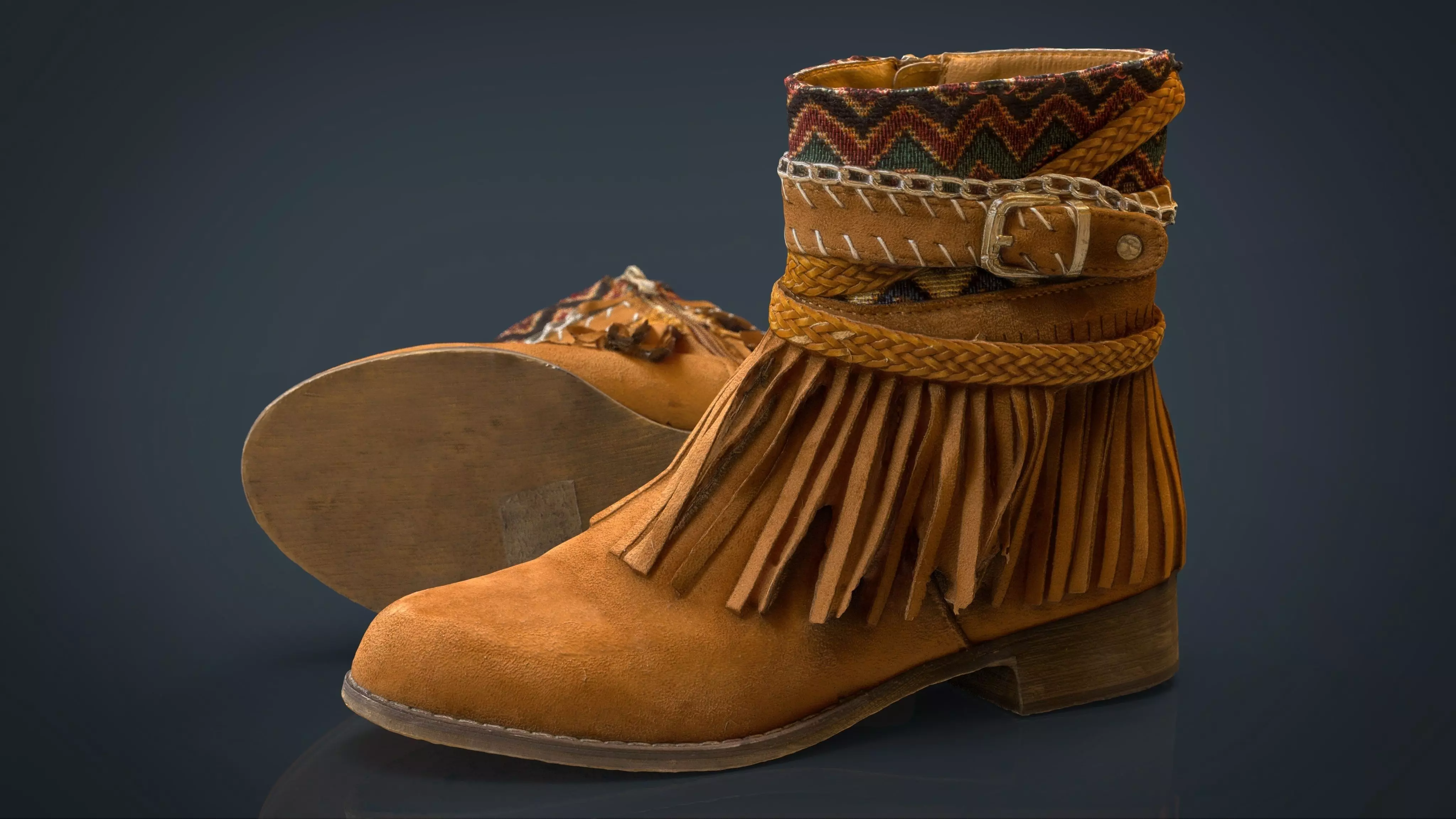 Womens Boots Low-poly 3D model
