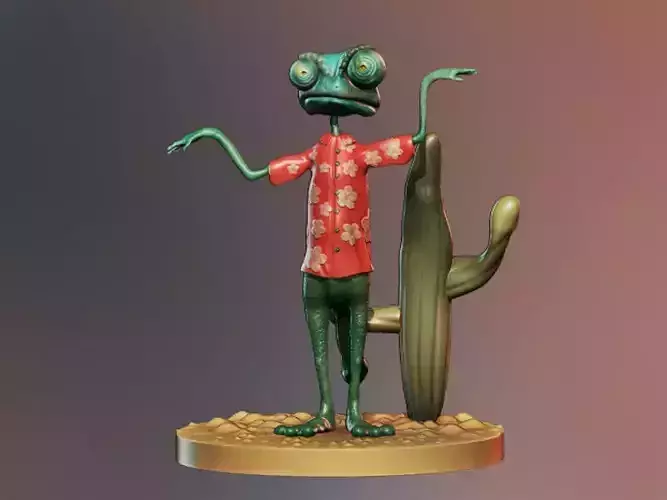 Rango 3d lizard man figurine 3D print model