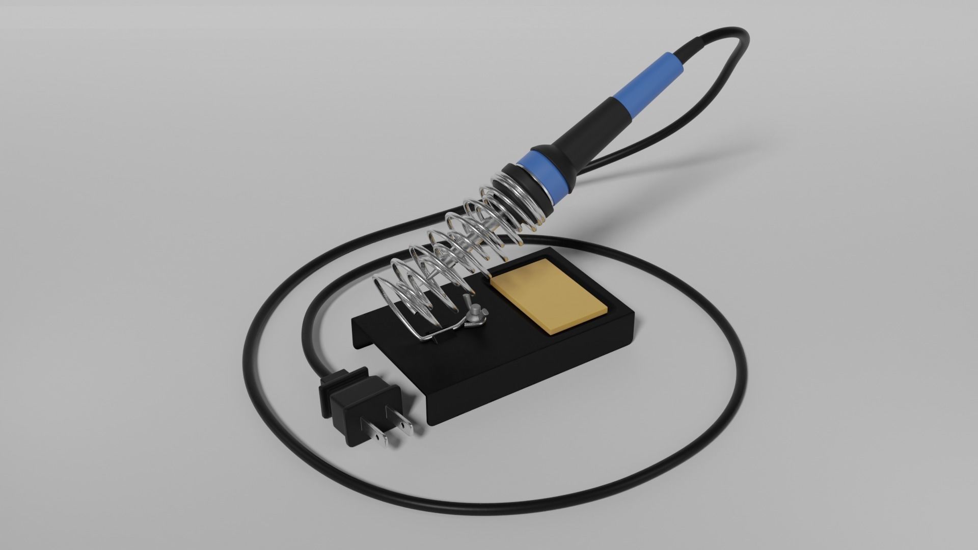 Soldering pen 3D model_1