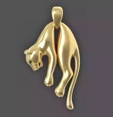 Panther Necklace 3D print model