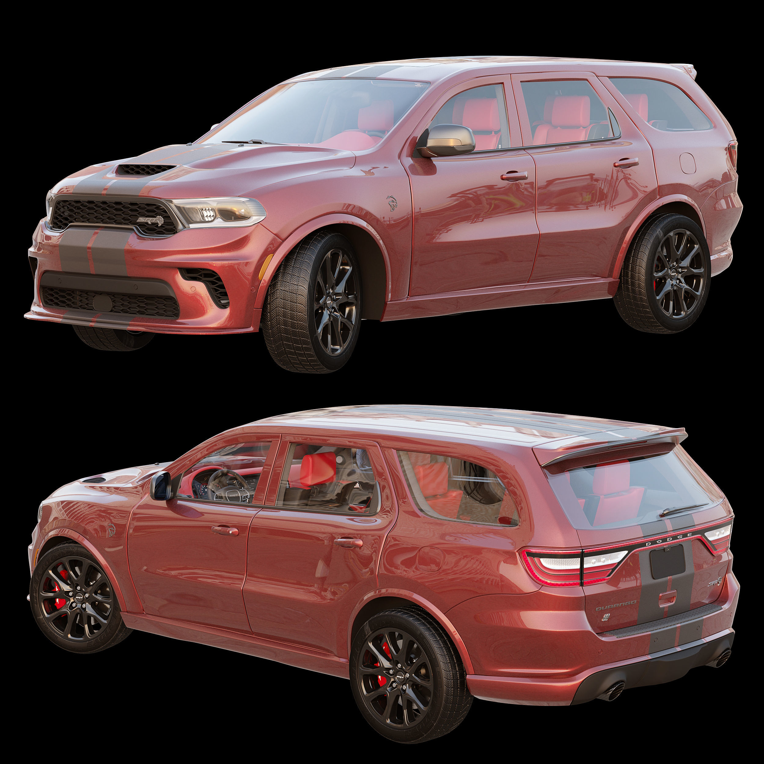 AVE DODGE DURANGO SRT HELLCAT 2021 PBR UNREAL ENGINE Low-poly 3D model_1