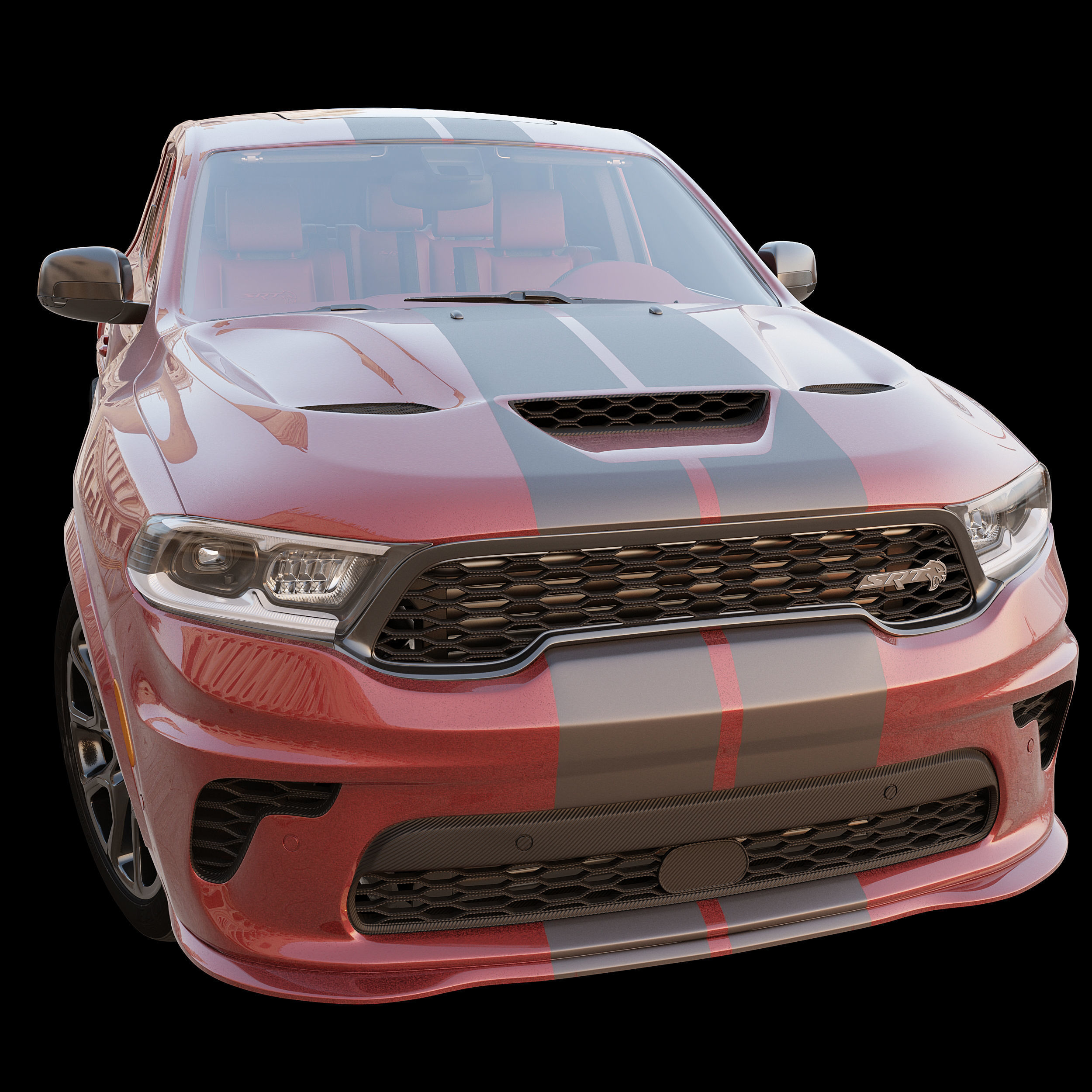 AVE DODGE DURANGO SRT HELLCAT 2021 PBR UNREAL ENGINE Low-poly 3D model_6