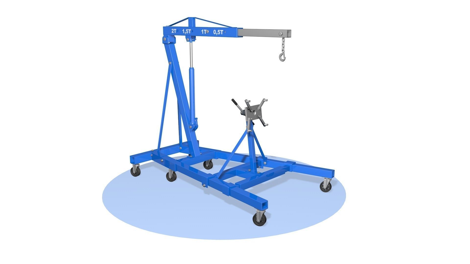 Hydraulic folding crane