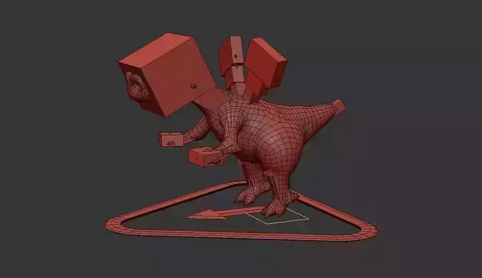 Dragon dinosaur Low-poly 3D model