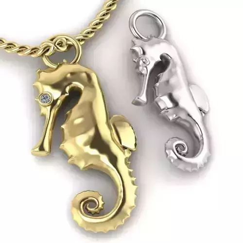 Sea horse pendant two options     