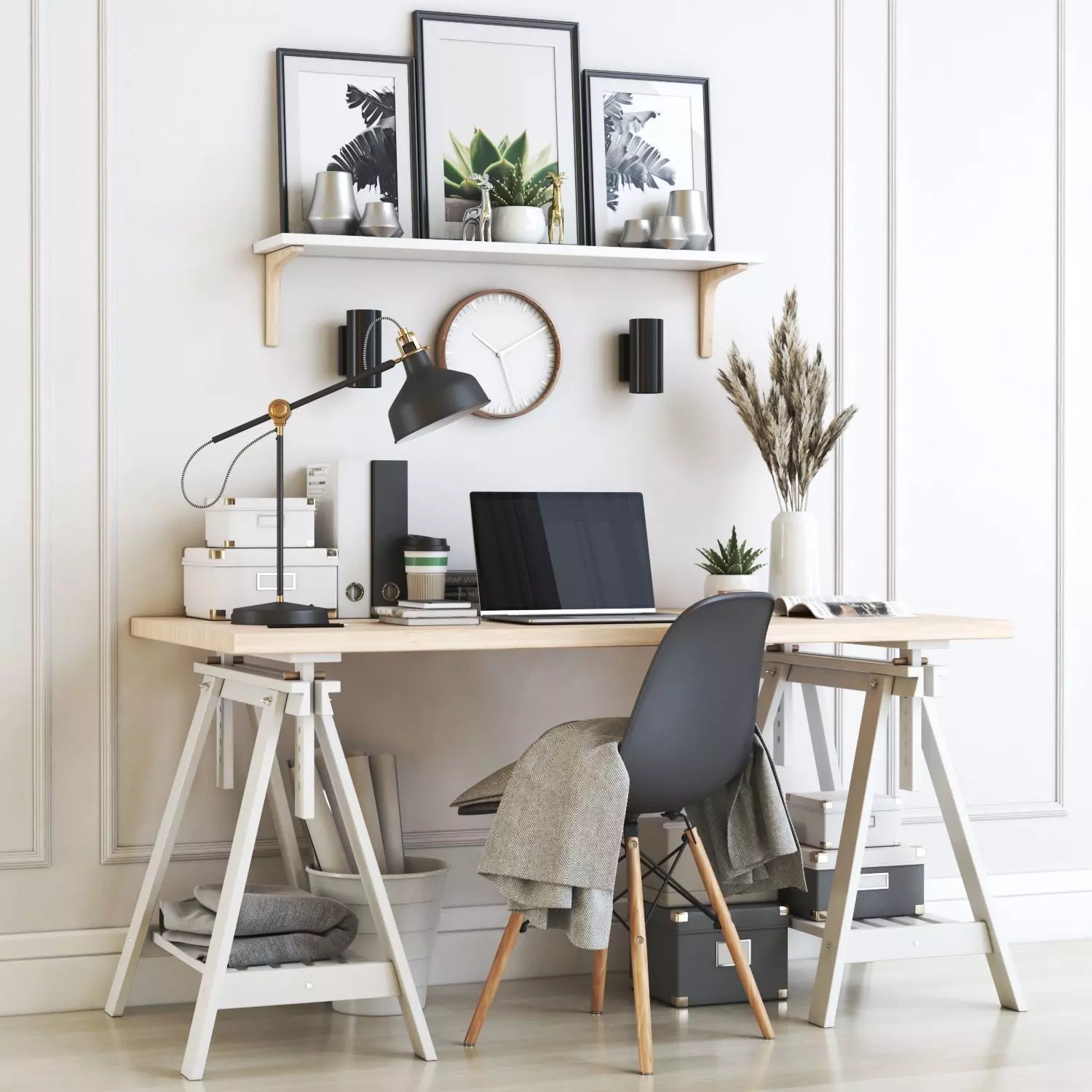 Office workplace 20 3D model_0