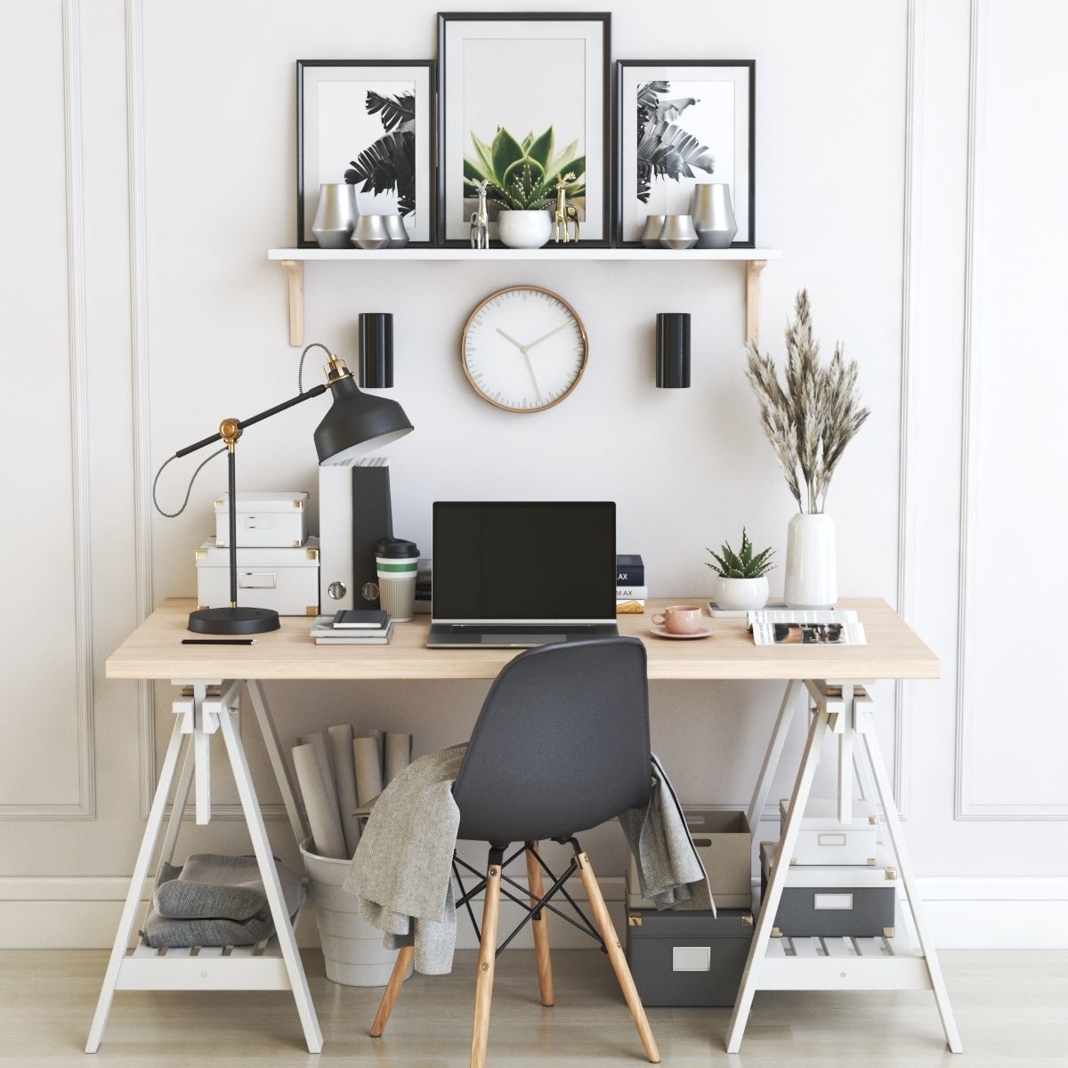 Office workplace 20 3D model_3
