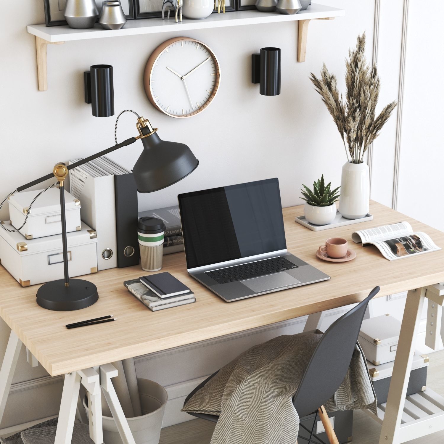 Office workplace 20 3D model_1