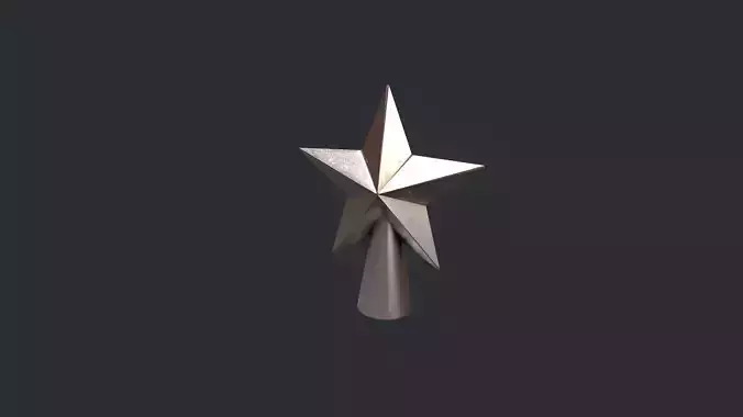 Silver Star Christmas Tree Topper