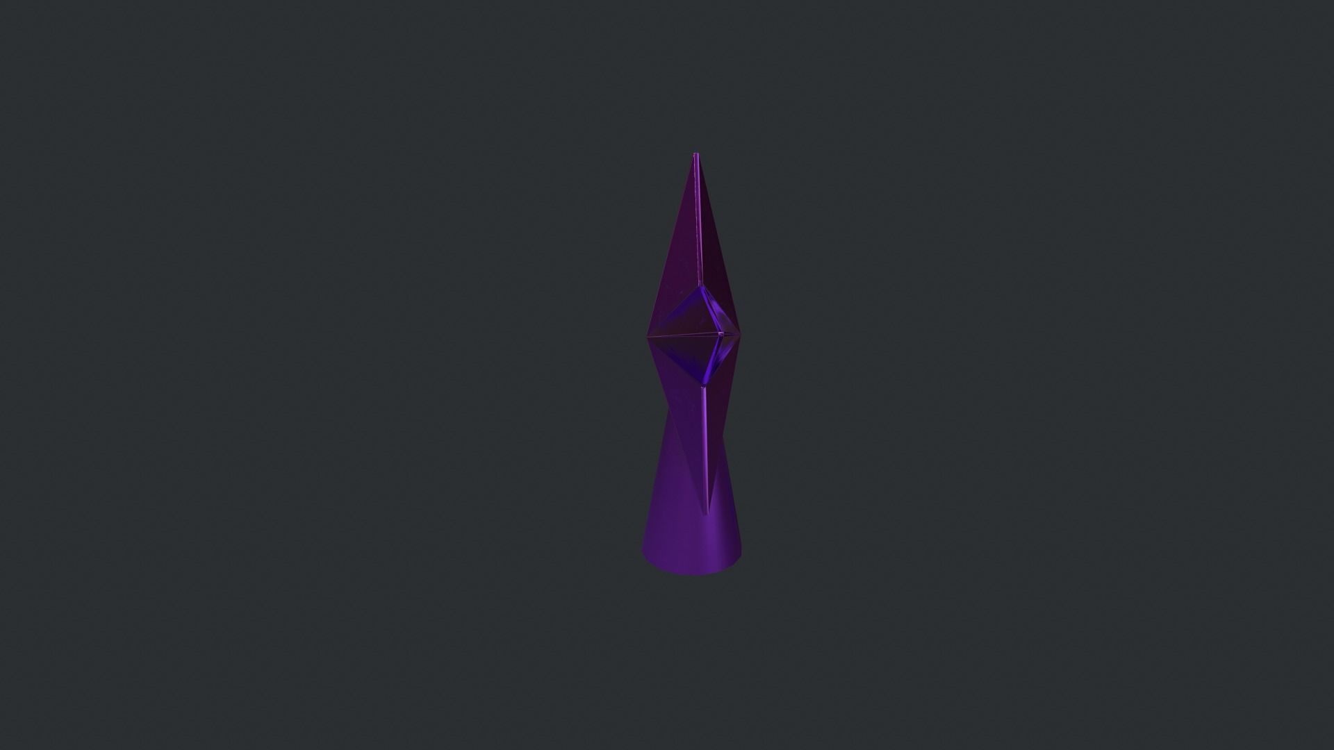 Purple Star Christmas Tree Topper Low-poly 3D model_2
