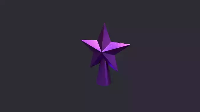 Purple Star Christmas Tree Topper
