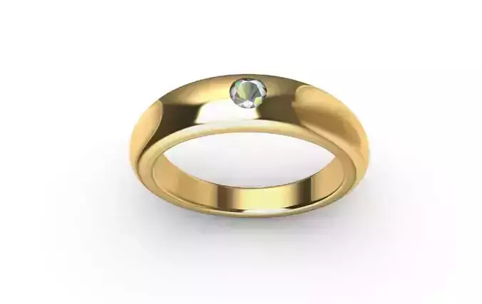 wedding ring with gem 