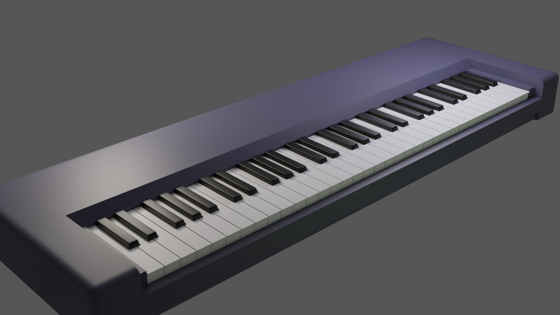 Keyboard Music Instrument Low-poly 3D model_1