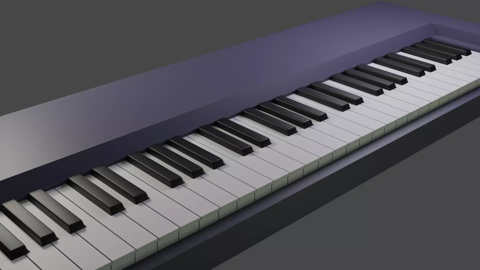 Keyboard Music Instrument Low-poly 3D model_0
