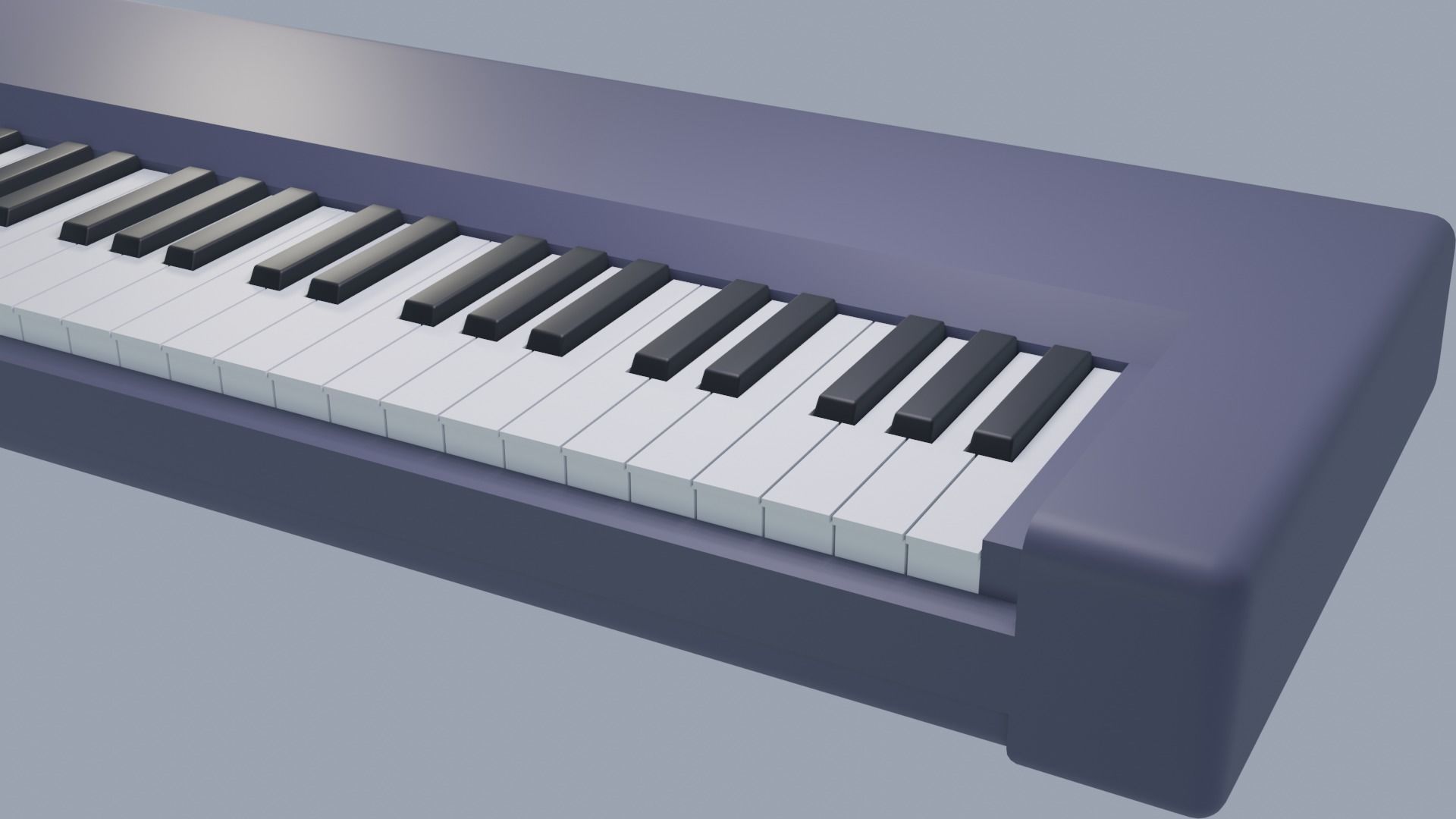 Keyboard Music Instrument Low-poly 3D model_2