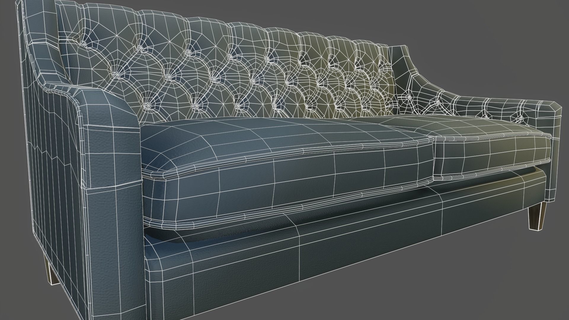 Sofa with color variations Low-poly 3D model_13
