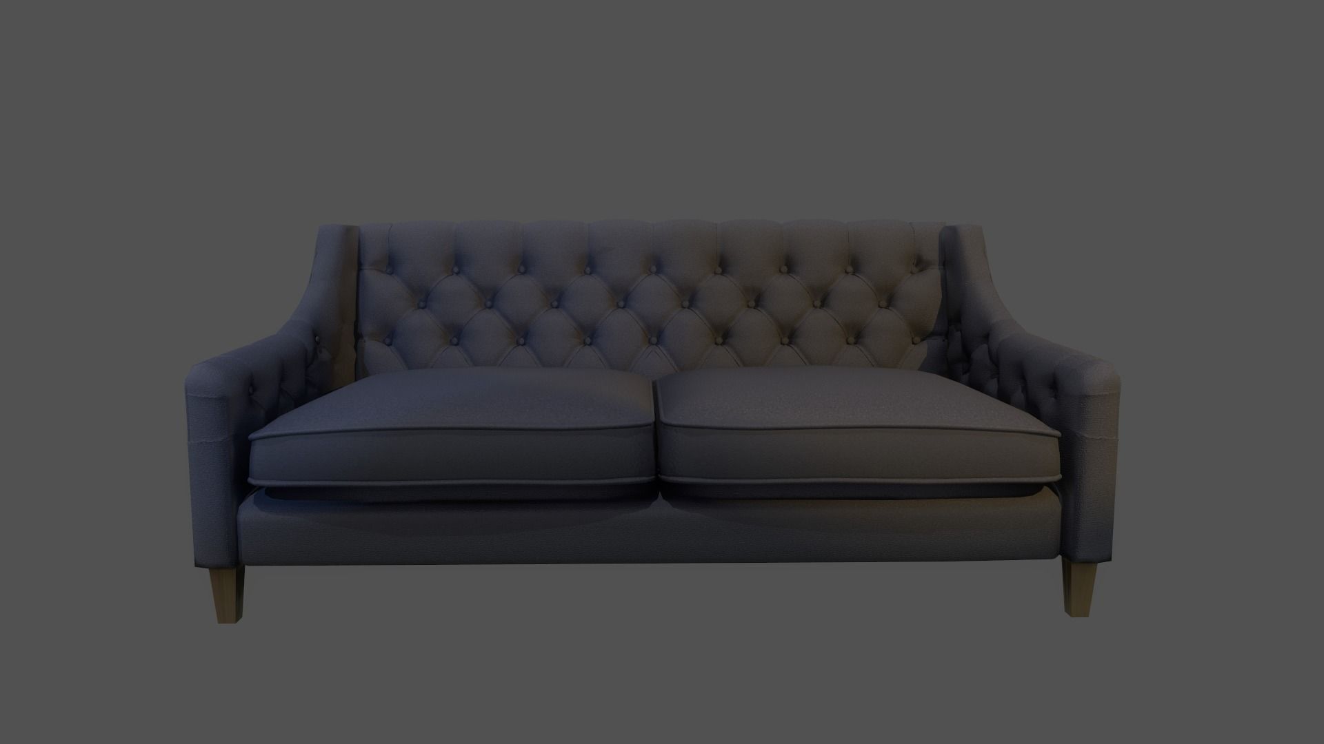 Sofa with color variations Low-poly 3D model_2