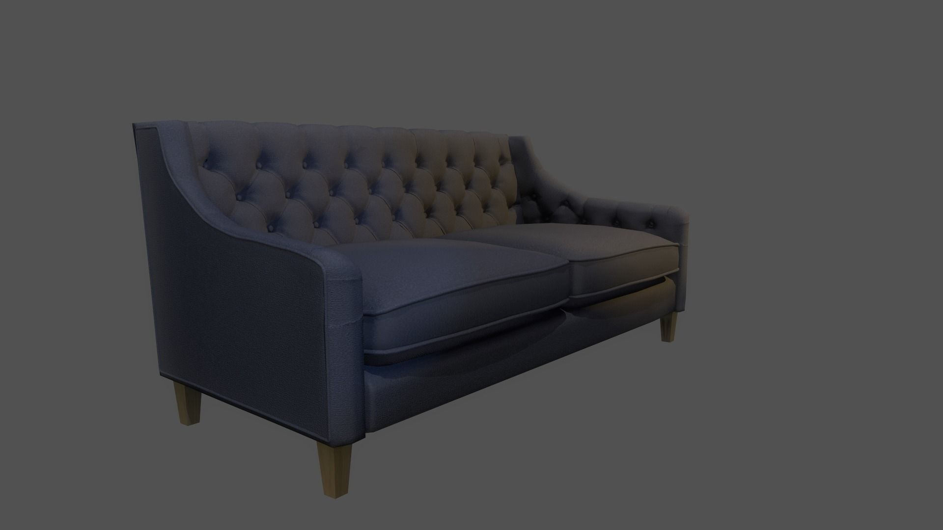 Sofa with color variations Low-poly 3D model_6
