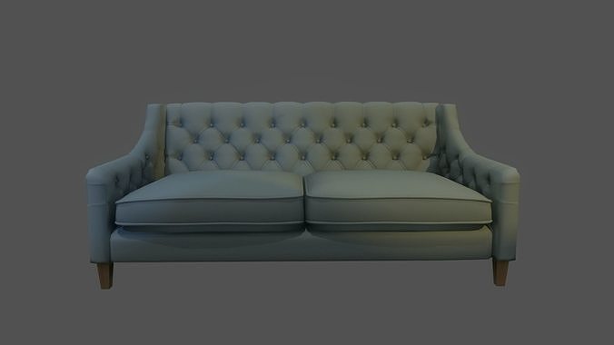 Sofa with color variations Low-poly 3D model