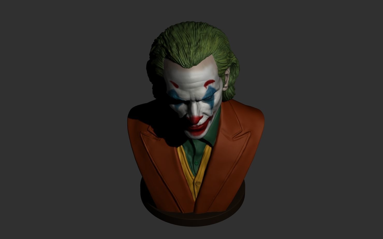 Joker Joaquin Phoenix Bust 3D model 3D printable CGTrader