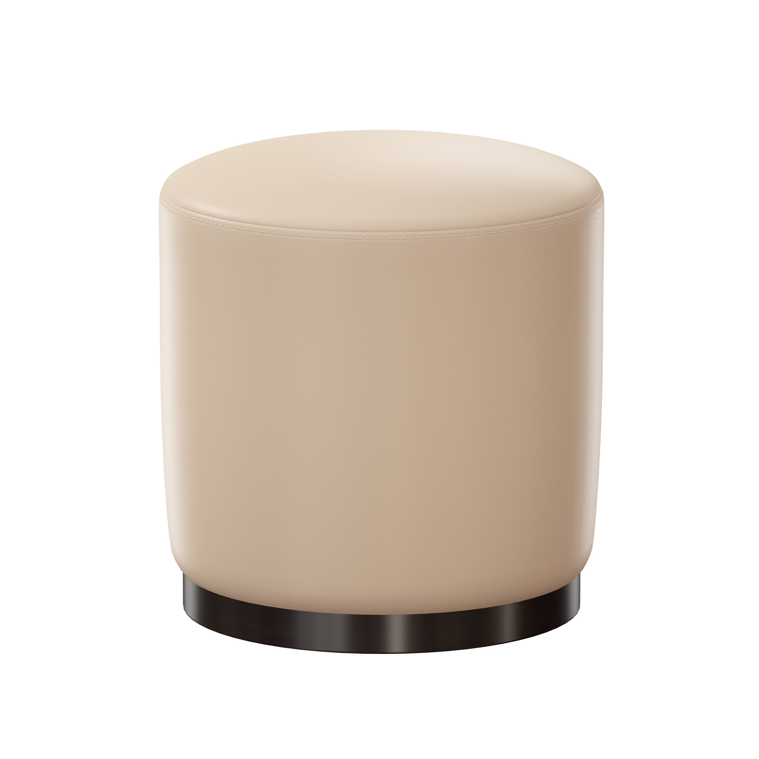 Zoey Leather Swivel Ottoman Crate and Barrel 3D model CGTrader